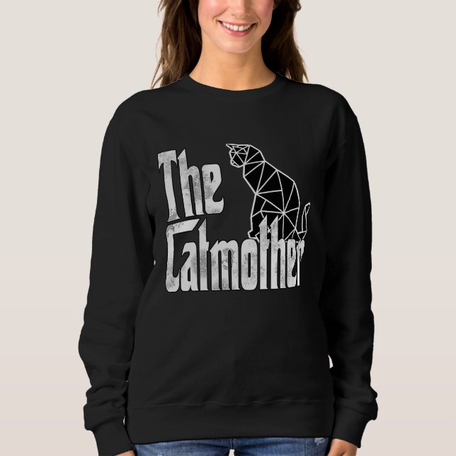 Cat Mamma Catmor Polygon Cat Mor Kattunge Mamma T Shirt (Framsida)