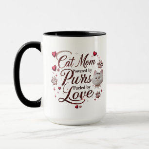 Cat Mamma Combo Mugg 15 oz - fet design med kraft