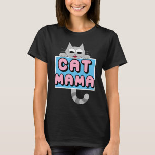 "CAT-MAMMA" Cute Cat Lover T-skjorta T Shirt