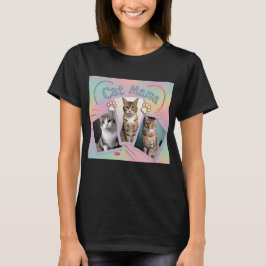 Cat Mamma Cute Tass avtryck Cute Mors dag Tshirt T Shirt