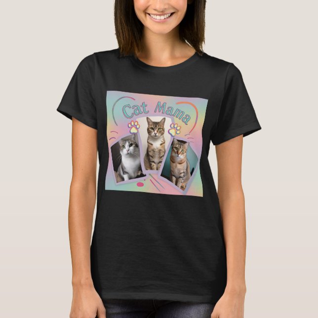 Cat Mamma Cute Tass avtryck Cute Mors dag Tshirt T Shirt (Framsida)