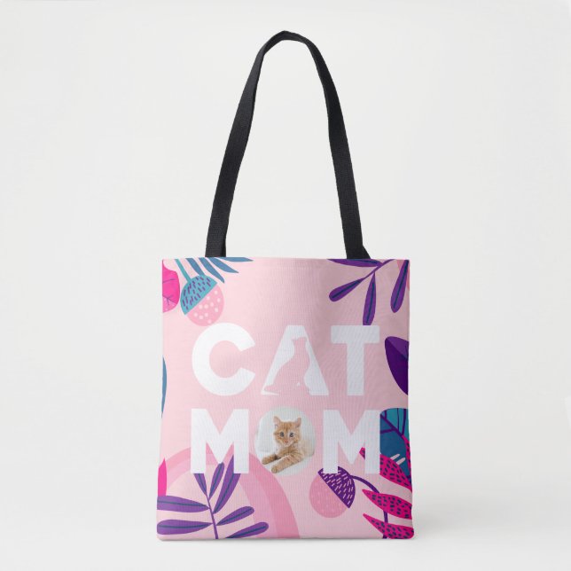 CAT MAMMA, foto, Rosa Flowers & Löv Tygkasse (Framsida)