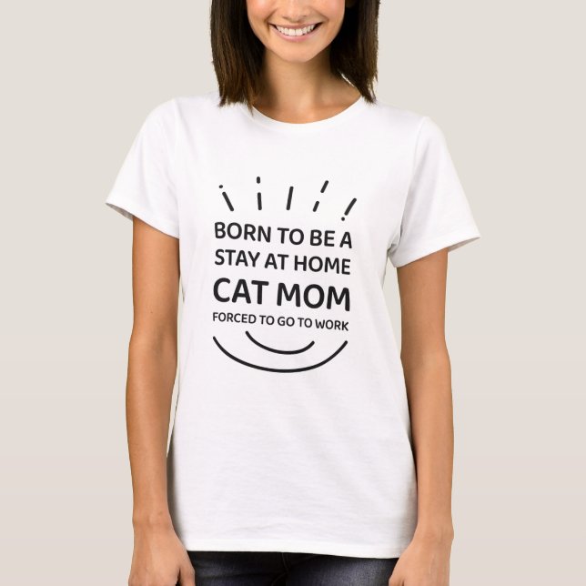 Cat Mamma Funny Cat T Shirt (Framsida)