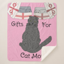Cat Mamma Gifts Sherpa Blanket