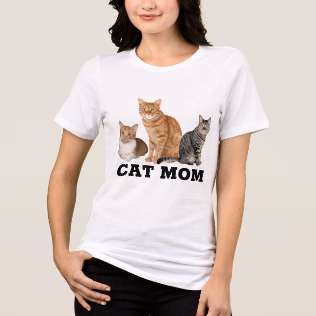 CAT MAMMA (Ginger Tabby) T-Shirts (Framsida)