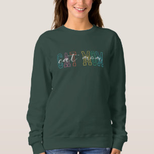 Cat Mamma Graphic Trendig och Colorful Design älsk T Shirt