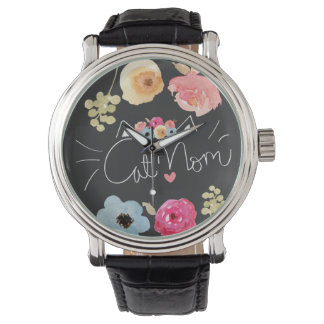 Cat Mamma Hand plockade för Cat Lovers Armbandsur