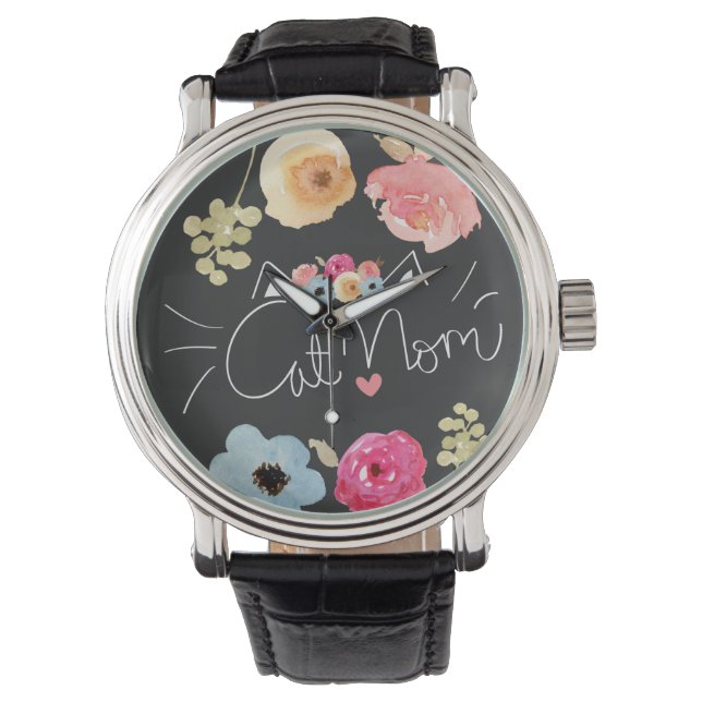 Cat Mamma Hand plockade för Cat Lovers Armbandsur (Framsida)