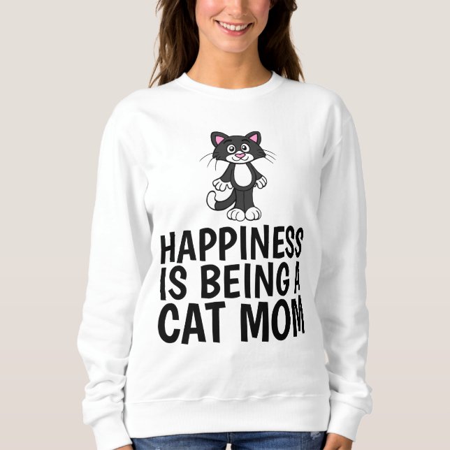 CAT MAMMA HAPPINESS T-Shirts (Framsida)