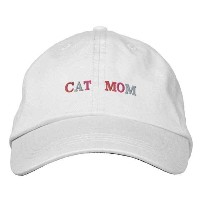 Cat Mamma Hat Broderad Keps (Framsida)