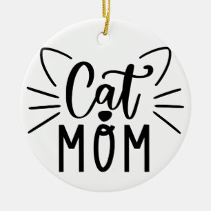 Cat Mamma Julgransprydnad Keramik