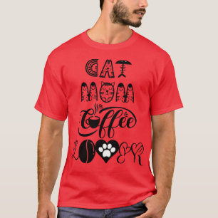 Cat mamma kaffe älskare Cat Design 15 T Shirt