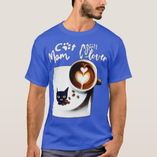 Cat mamma kaffe älskare Cat Design 7 T Shirt
