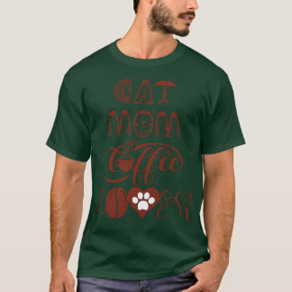 Cat mamma kaffe älskare Cat Design 9 T Shirt
