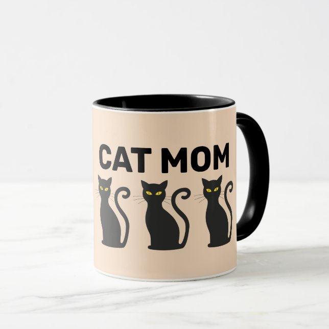 CAT MAMMA KAFFE KOPPAR, SVARTA KATTER MUGG (Framsida höger)