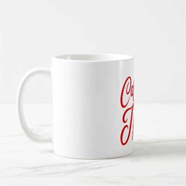 Cat Mamma Kärlek Cat Kaffemugg (Vänster)