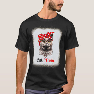 Cat Mamma Kärlek R Pappa Boy Girl Leopard Bleach E T Shirt