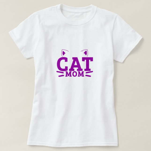 Cat Mamma - Kattlover T Shirt (Design framsida)