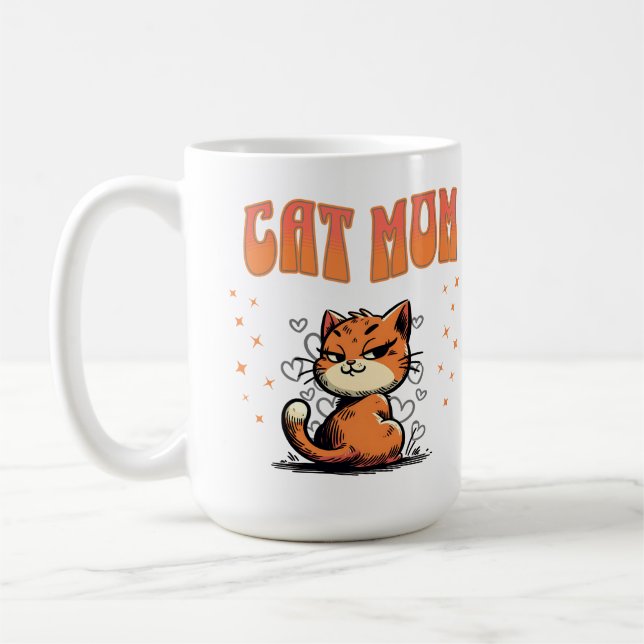 Cat Mamma | Kattunge Älskare | Pet Mamma Kaffemugg (Vänster)