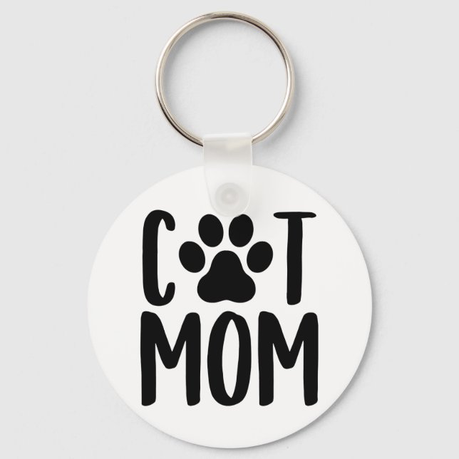 Cat Mamma Keychain Nyckelring (Framsida)