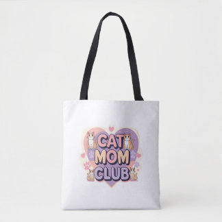 Cat Mamma Klubb - Trendig Shoulder Tote Bag Tygkasse