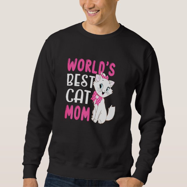 Cat Mamma Lång Ärmad Tröja (Framsida)
