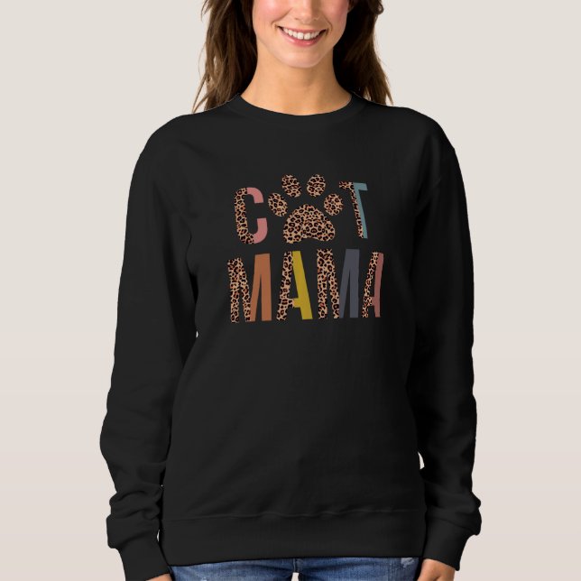 Cat Mamma Leopard Mamma Pets Kitten Tass Cat Mor T Shirt (Framsida)