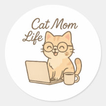 Cat Mamma Life Sticker