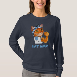 Cat Mamma Lycklig Mors dag Gift  T Shirt