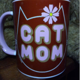 CAT MAMMA med Rosa Flower Mugg