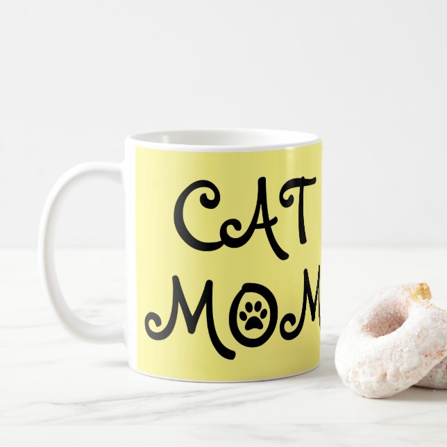 CAT MAMMA med Tass avtryck-kaffe Mugg (Med munk)