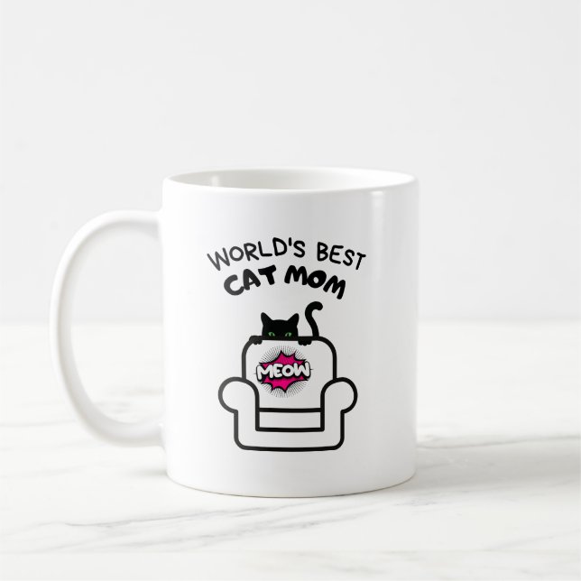 cat mamma meow mugg (Vänster)