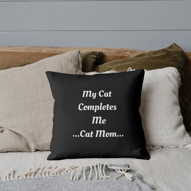 Cat Mamma min katt fullbordar mig Cute Funny Moder Kudde (Skapare uppladdad)