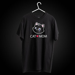 Cat Mamma Mor Älskare Mamma Kattunge Cute Funny Me T Shirt