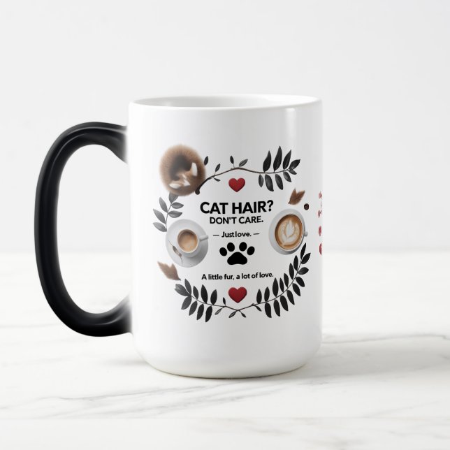 Cat Mamma Morphing Mugg - 15 oz Magic Coffee Kopp (Vänster)