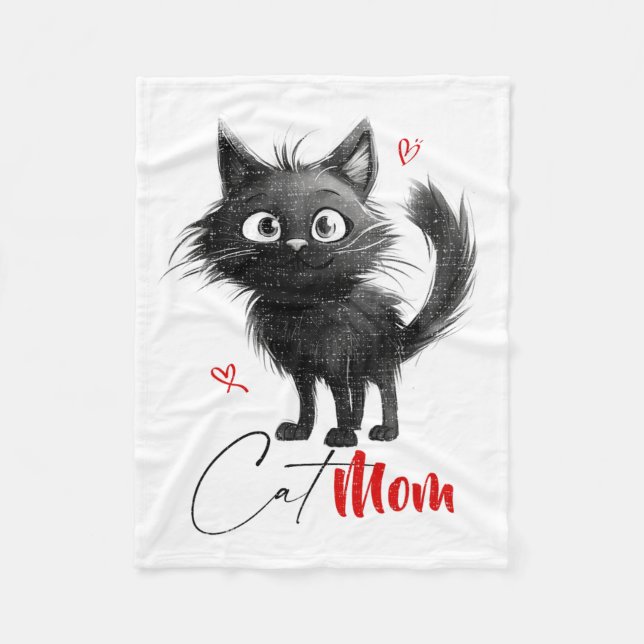 Cat Mamma Mors dag-gåvor Fleecefilt (Framsidan)