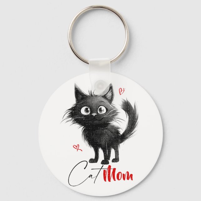 Cat Mamma Mors dag-gåvor Nyckelring (Framsida)