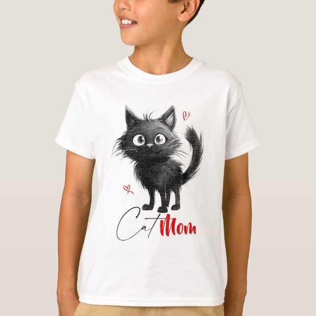 Cat Mamma Mors dag-gåvor T Shirt (Framsida)