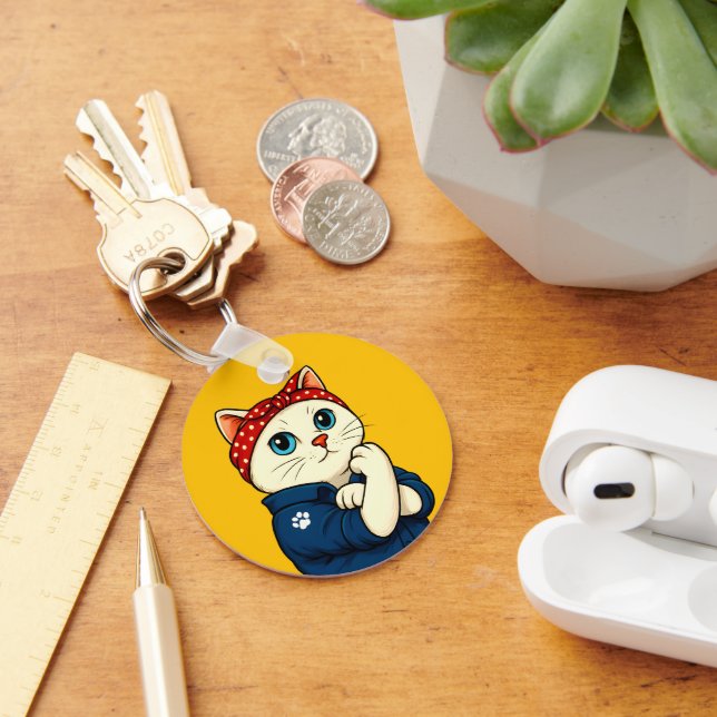 Cat Mamma Mors dag Nyckelring (Skrivbord)