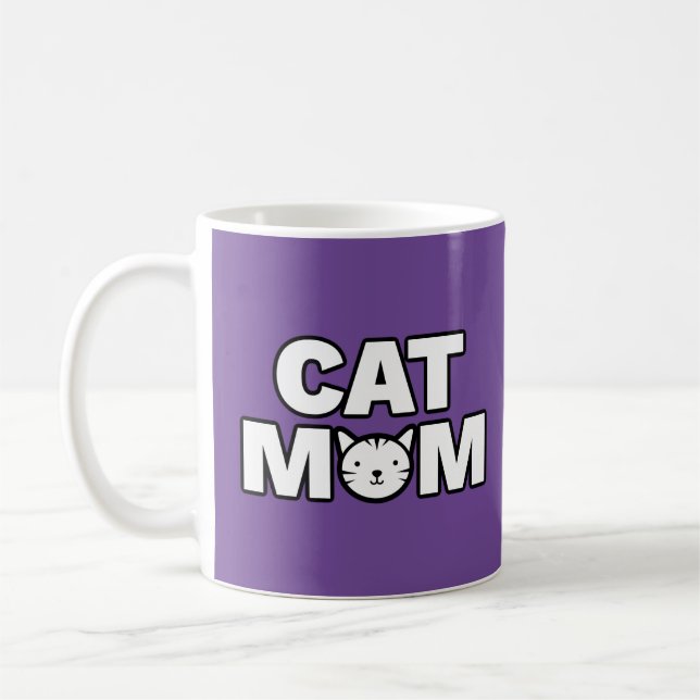 CAT MAMMA Mugg (Lila) (Vänster)