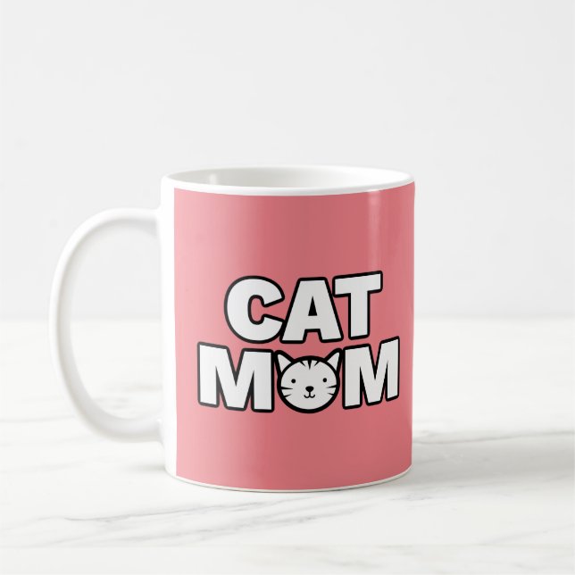CAT MAMMA Mugg (Rosa) (Vänster)