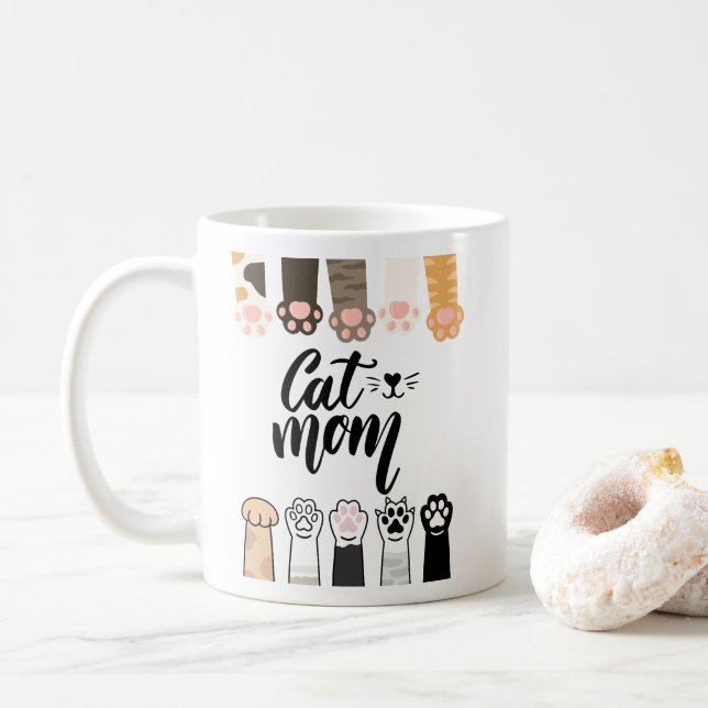 Cat Mamma Mugg - Utformning av kassa Tass - Katt - (Med munk)