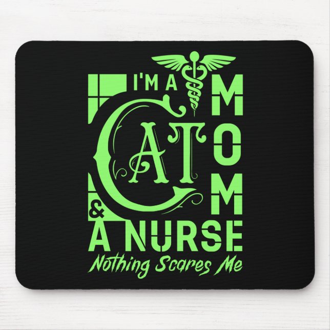 Cat Mamma Nurse - Funny Gift for Nurses & Cat Love Musmatta (Framsidan)