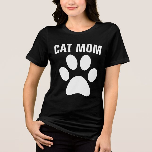 CAT MAMMA PAW UTSKRIFTT T-Shirts (Framsida)