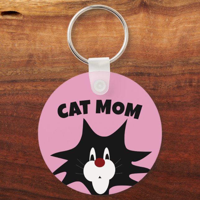 CAT MAMMA ROSA KEYCHAIN NYCKELRING (Framsida)