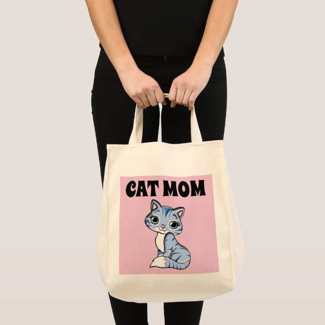 CAT MAMMA ROSA TOTE HANDBAG PURSE TYGKASSE (Framsida (produkt))