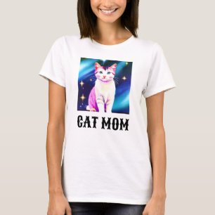Cat Mamma Shirt, kan byta till ditt sällskapsfoto T Shirt