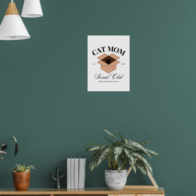 Cat Mamma Social Klubb - Katter, djur, sällskapsdj Poster (Vardagsrum 1)