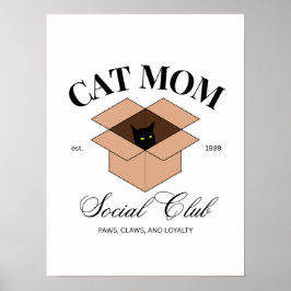 Cat Mamma Social Klubb - Katter, djur, sällskapsdj Poster