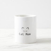 Cat mamma svartvit mugg